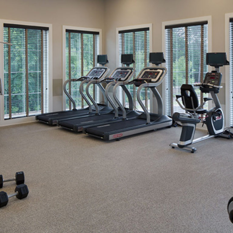 Fitness center at Columbia Brookside Classic - Apartments in Athens, GA