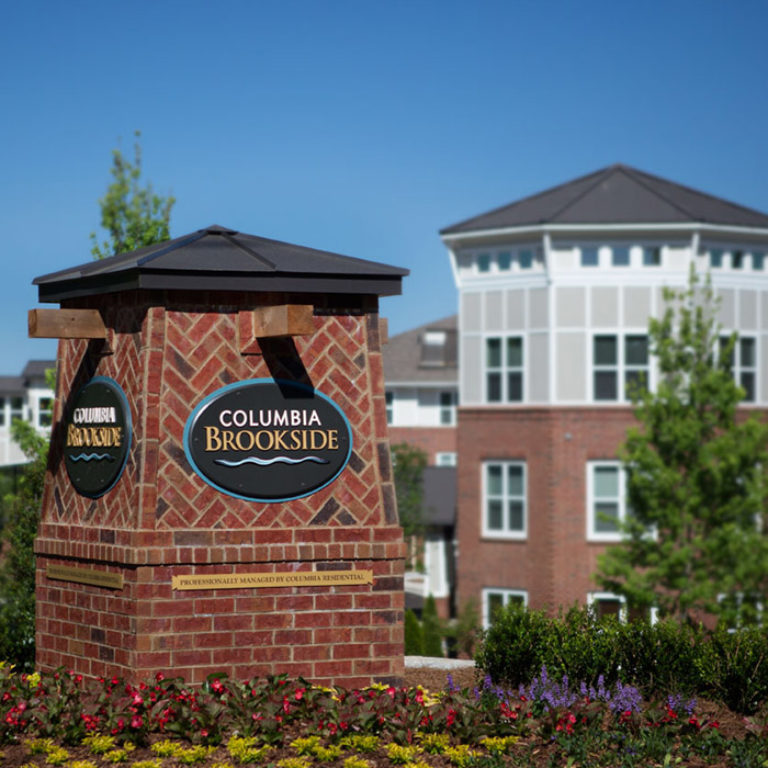 Community signage at Columbia Brookside Senior Residences - Senior Apartments in Athens, GA