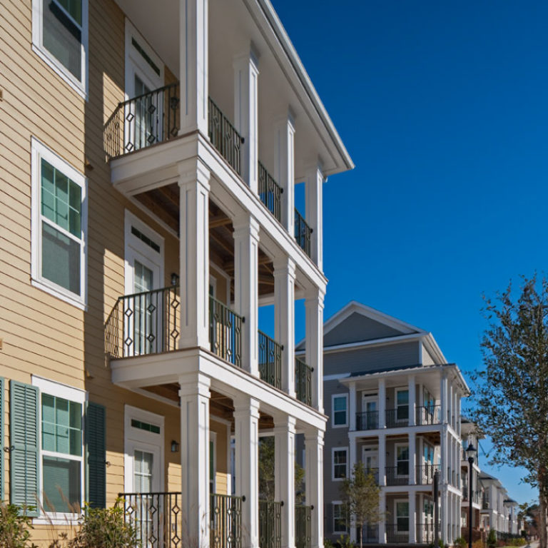 Residence patio views at Columbia Parc at the Bayou District Community - New Orleans, LA
