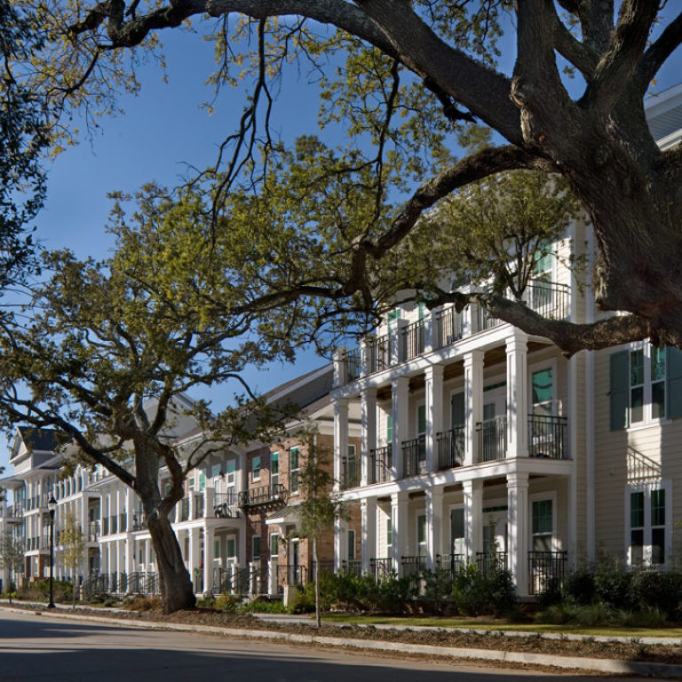 Street view of Columbia Parc at the Bayou District Community - New Orleans, LA