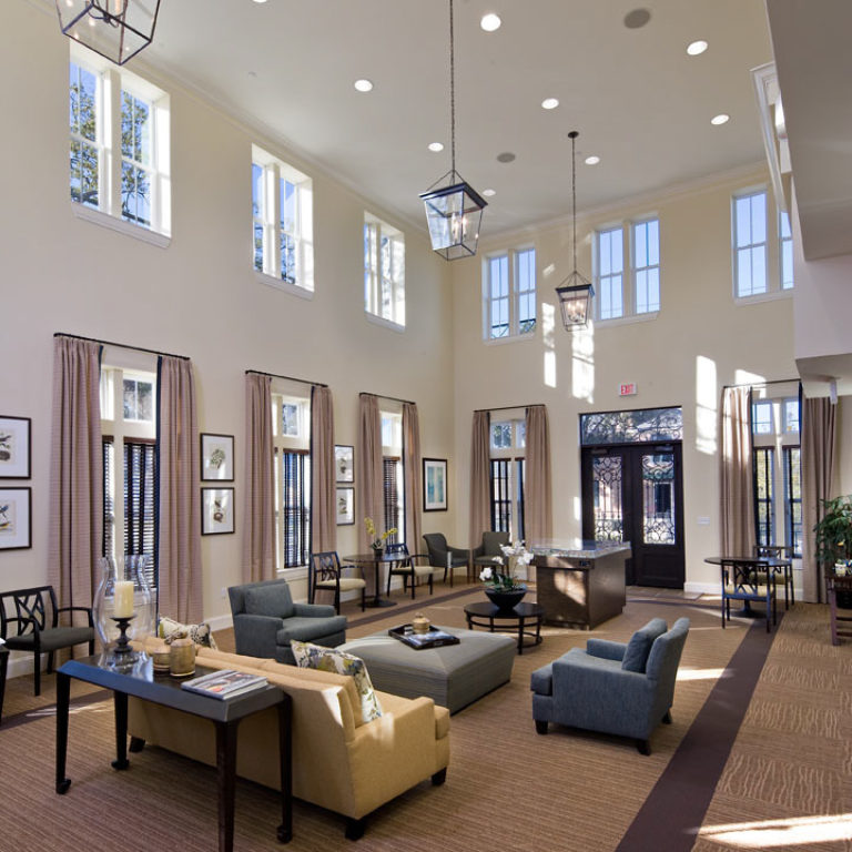 Interior of leasing office at Columbia Parc at the Bayou District Community - New Orleans, LA