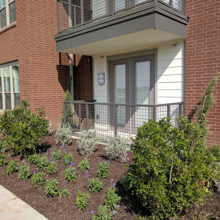 Residence patio at Columbia Renaissance Square - Fort Worth, TX