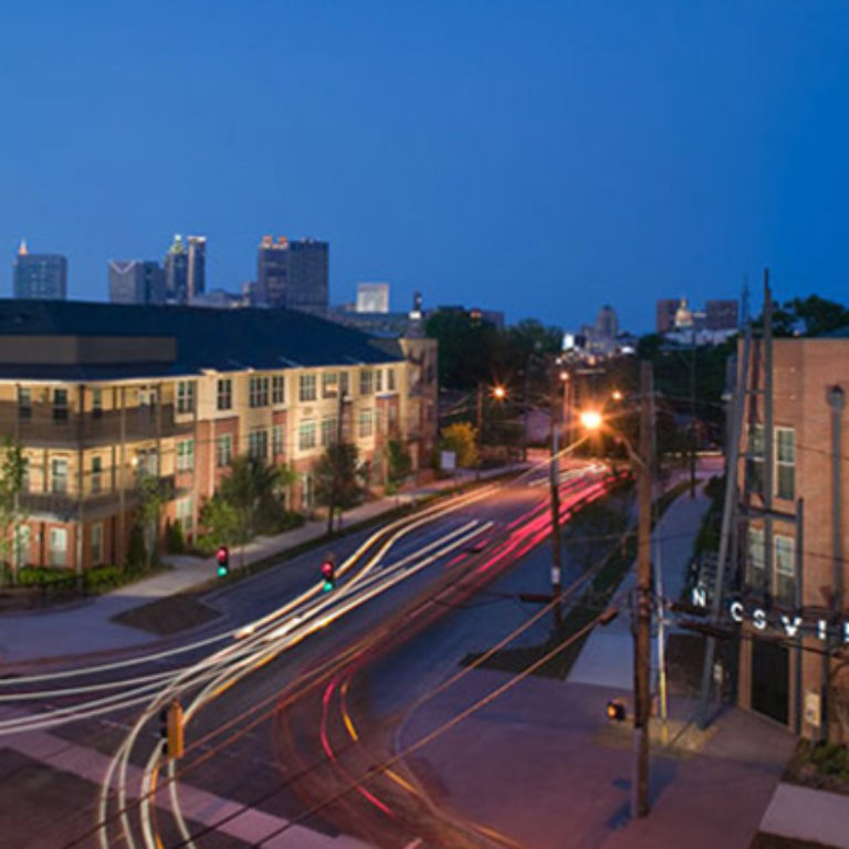 Aerial view of Columbia Senior Residences at Mechanicsville - Apartments in Atlanta, GA