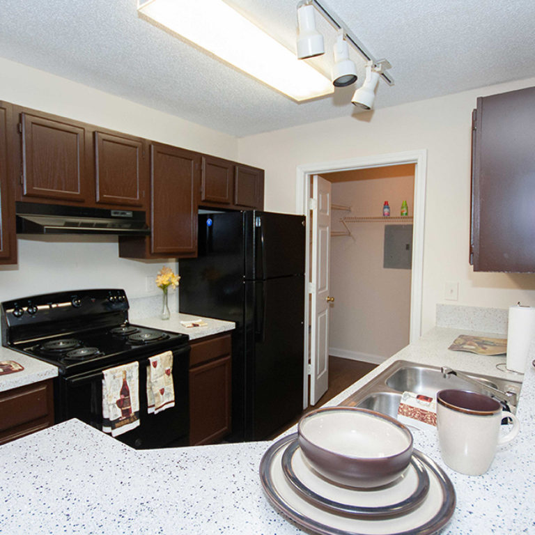 Interior kitchen at Columbia Village - Apartments in Decatur, GA