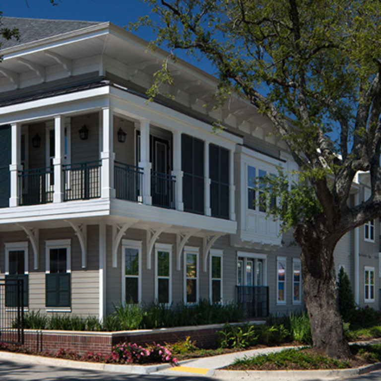 Apartment street views at Heritage Senior Residences at Columbia Parc - New Orleans, LA