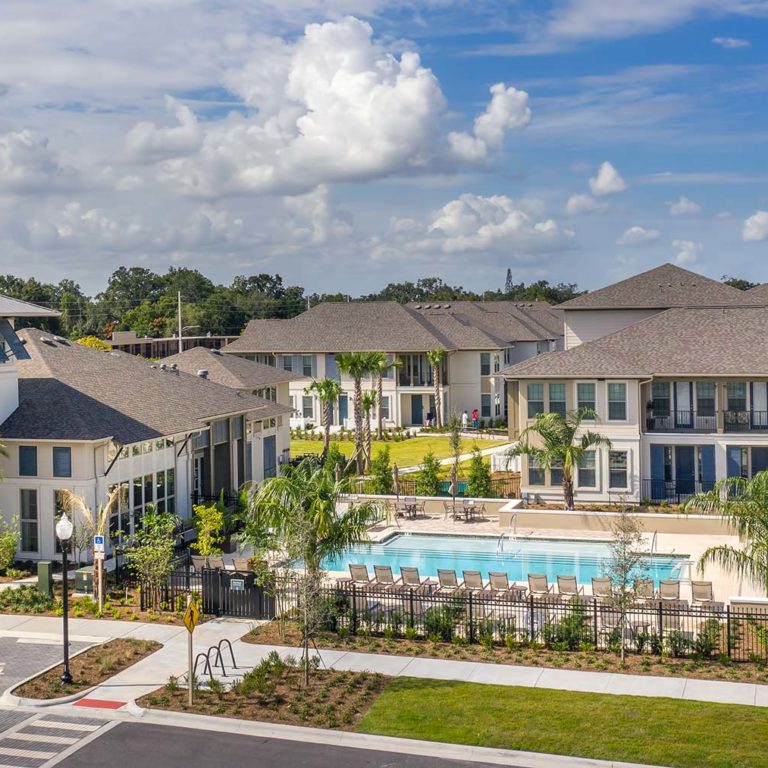 Aerial view of pool deck at Pendana West Lakes - Orlando, FL