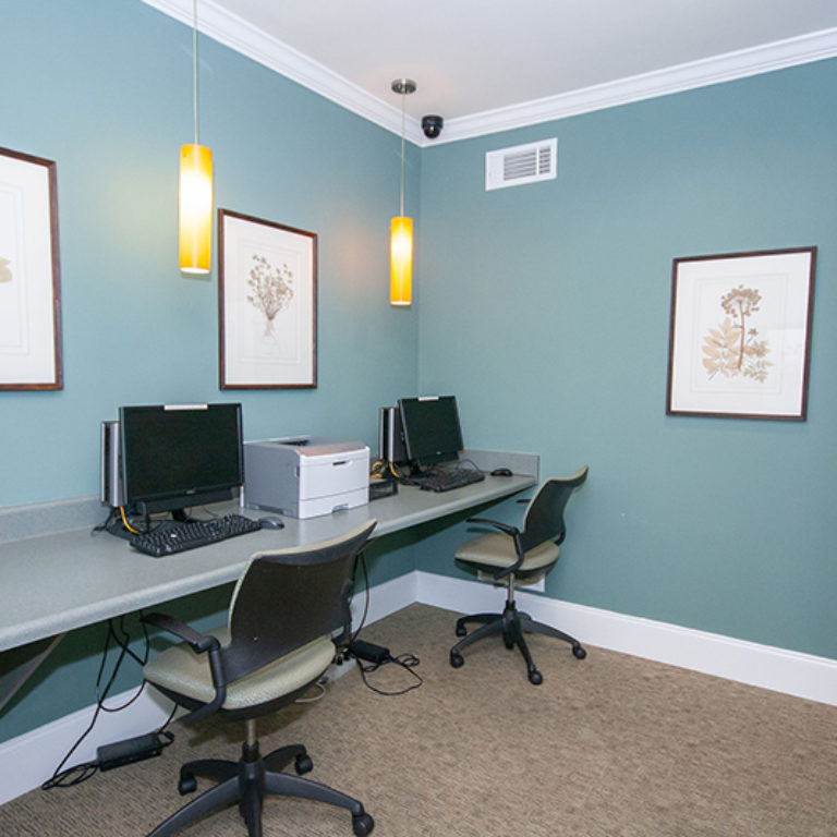 Business center at The Retreat at Dorsey Manor - Senior Apartments in Marietta, GA