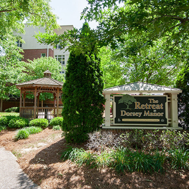 Community signage at The Retreat at Dorsey Manor - Senior Apartments in Marietta, GA