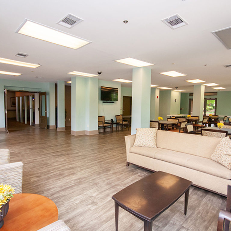 Community room at The Tower at Dorsey Manor Senior Residences - Senior Apartments in Marietta, GA