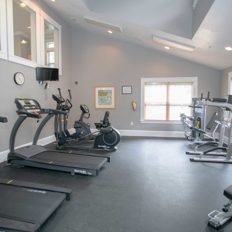 Fitness center at Columbia CitiHomes - Apartments in Atlanta, GA