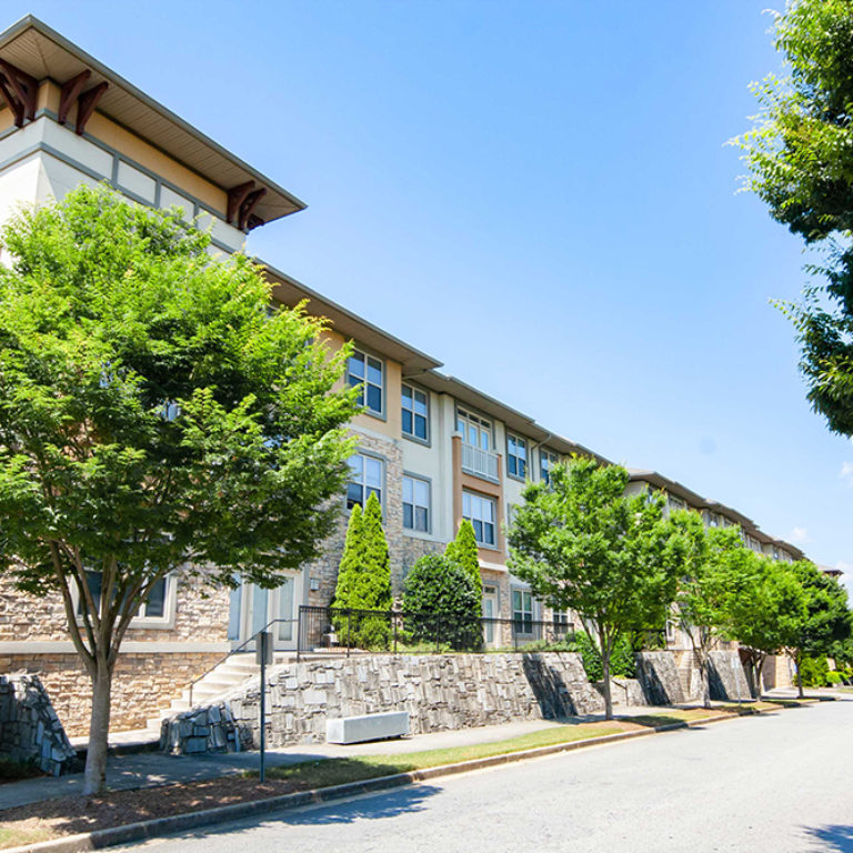 Street view of Columbia Crest Community - Apartments in West Midtown Atlanta, GA