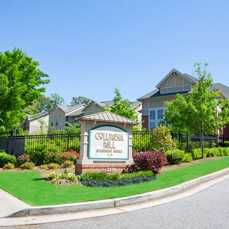 Community signage at Columbia Mill community - Apartments in East Atlanta, GA