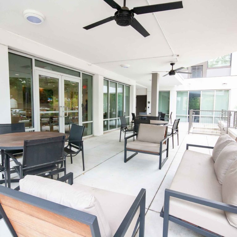 Furnished Outdoor Patio of 10th and Juniper - Apartments in West Midtown Atlanta, GA