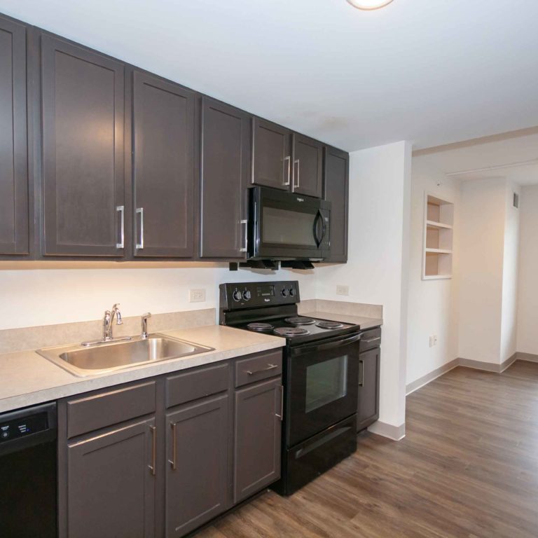 Residence kitchen at 10th and Juniper - Apartments in West Midtown Atlanta, GA
