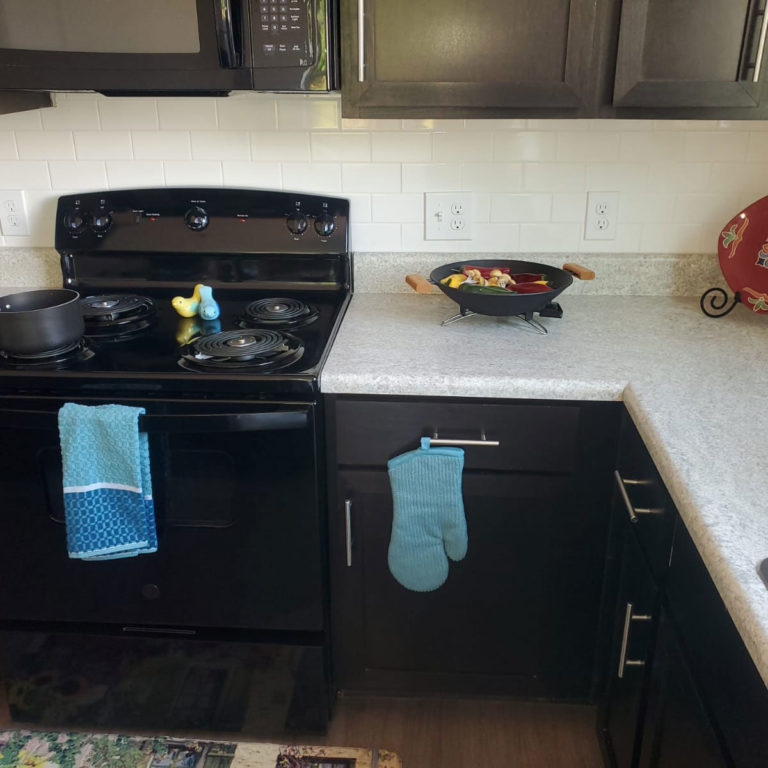 kitchen at Gardenside at The Villages of East Lake apartments in Atlanta