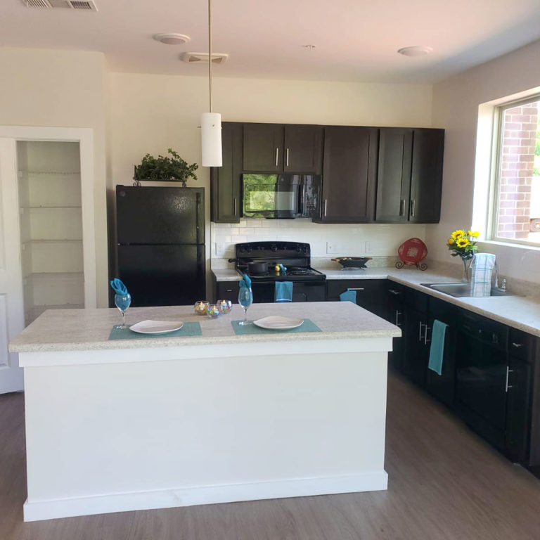 kitchen at Gardenside at The Villages of East Lake apartments in Atlanta