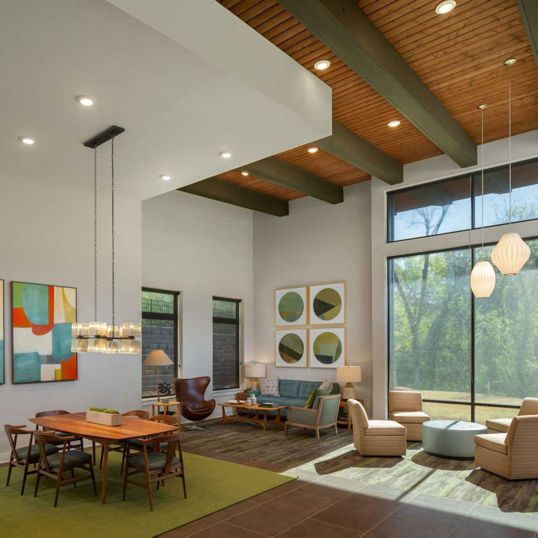 community room at Gardenside at the Villages of East Lake apartments in Atlanta