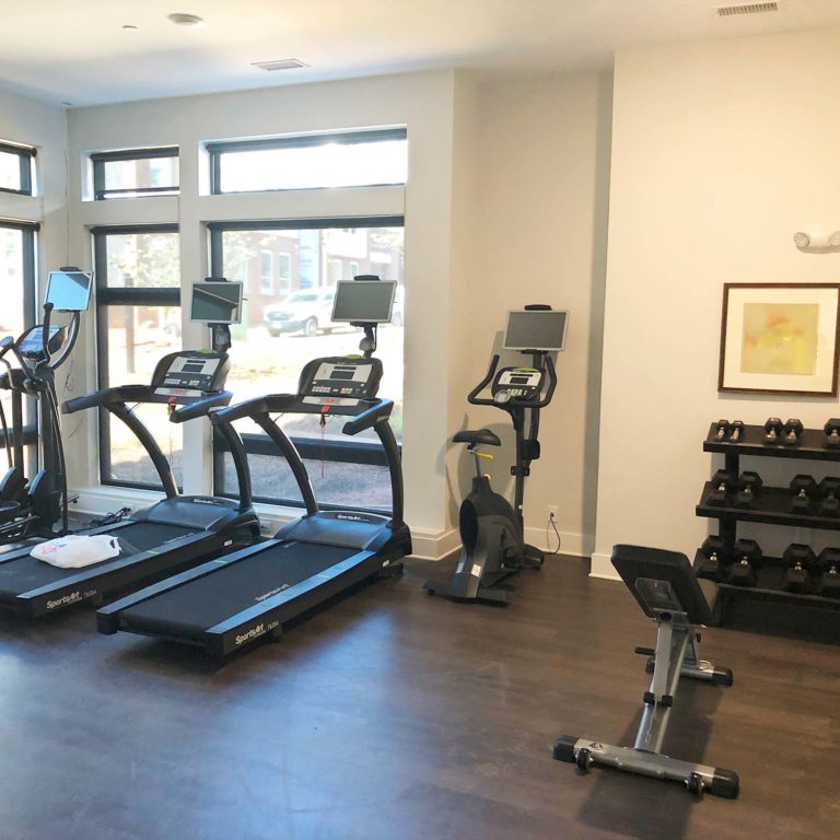 fitness center at Gardenside at The Villages of East Lake apartments in Atlanta