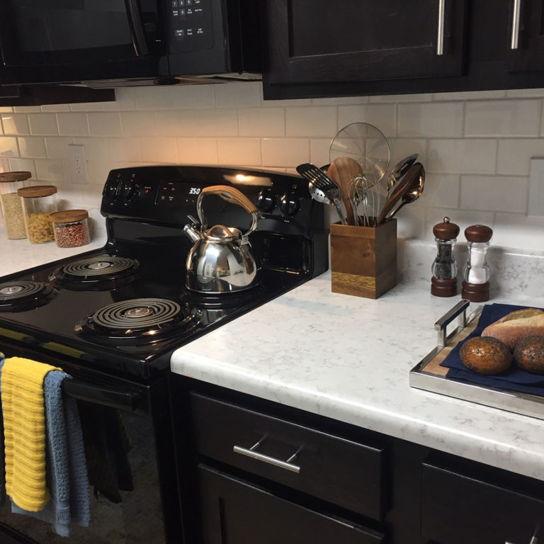 kitchen at Gardenside at The Villages of East Lake apartments in Atlanta