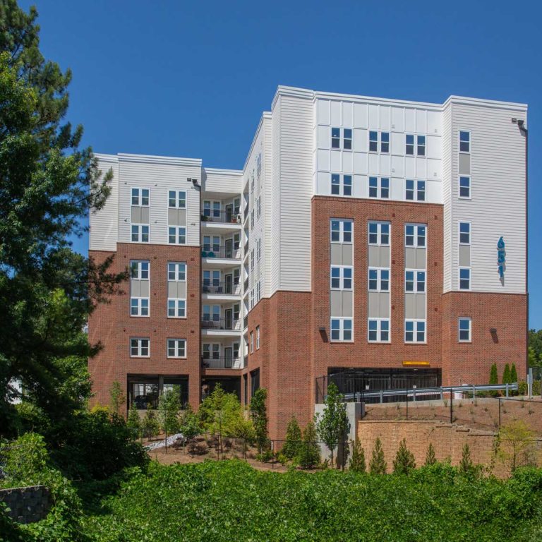 exterior view of Columbia Residential apartment building