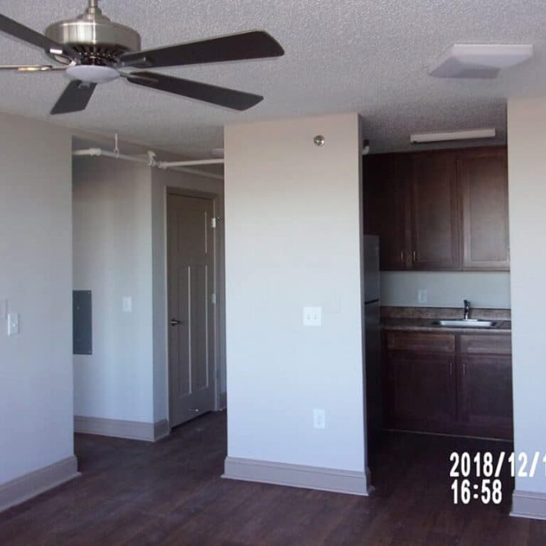 view of living room inside of an apartment at maggie russell tower