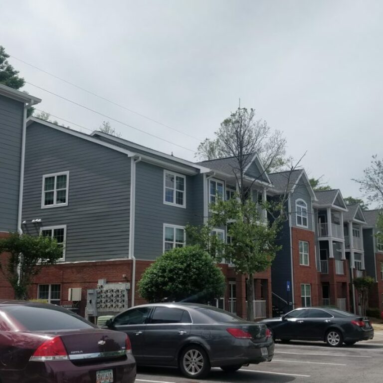 apartments and parking lot at villages of castleberry hill