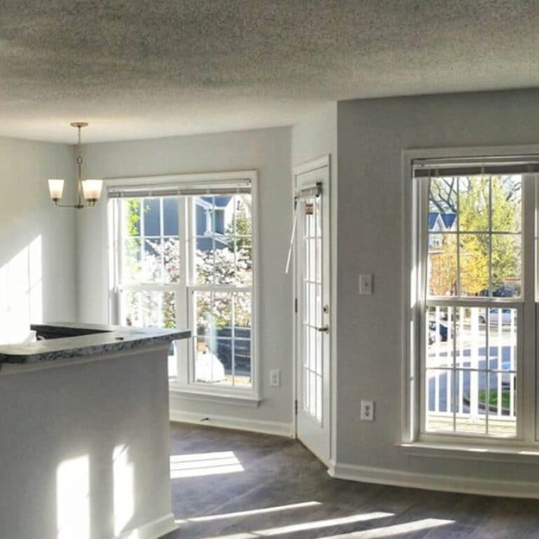 light and sunny living and dining room at villages of castleberry hill