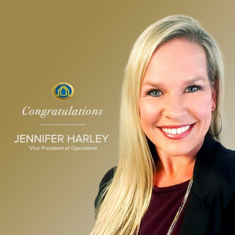 Jennifer Harley, business woman, headshot, smiling, blond, Columbia Residential 
