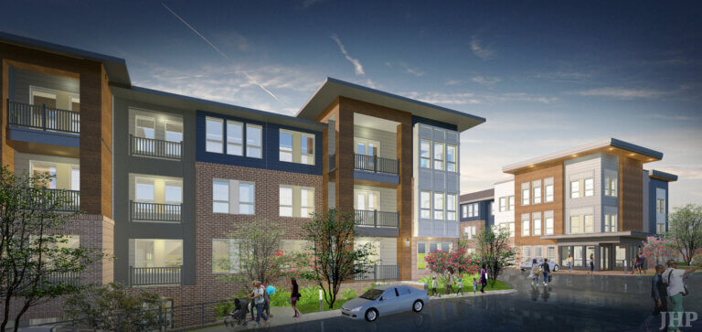 rendering of North Downtown Athens apartments by Columbia Residential