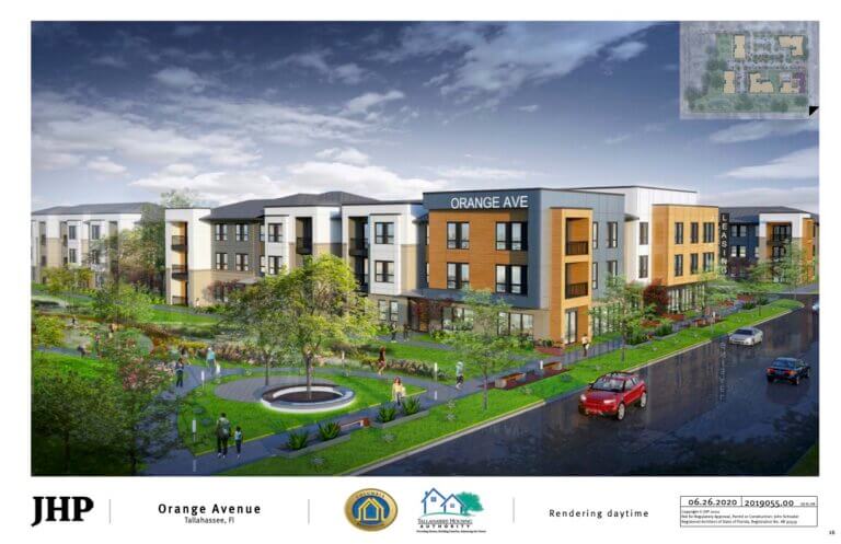 Rendering of New Development Columbia Gardens at South City in Tallahassee Florida