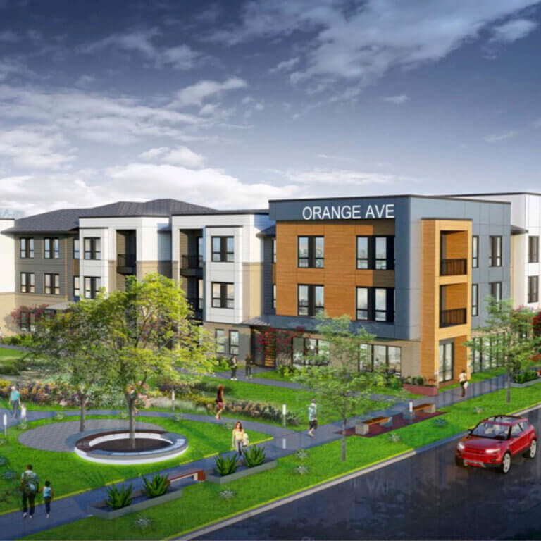 Rendering of New Development Columbia Gardens at South City in Tallahassee Florida