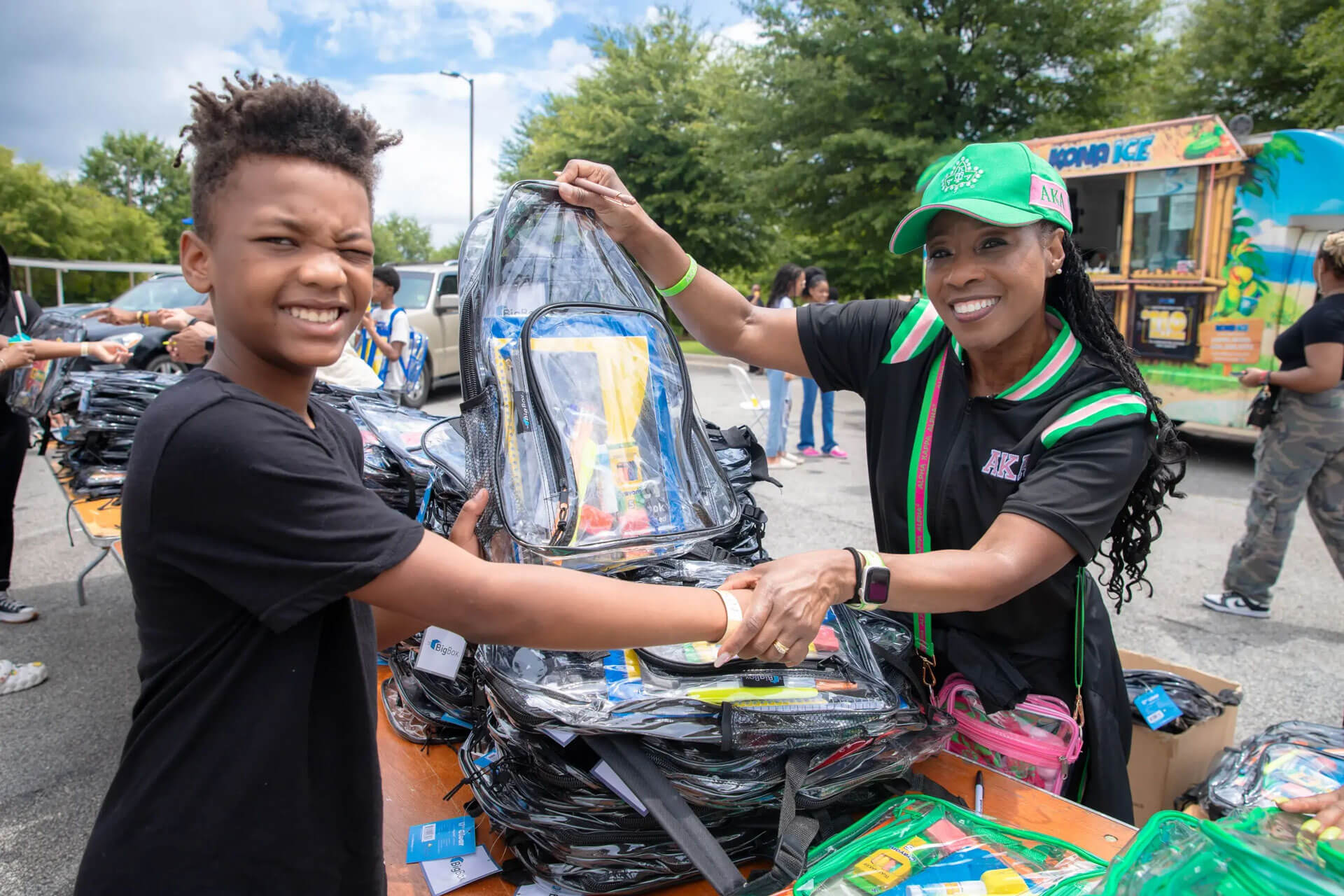 event attendees enjoy Columbia Residential's 10th annual Back to School Bash