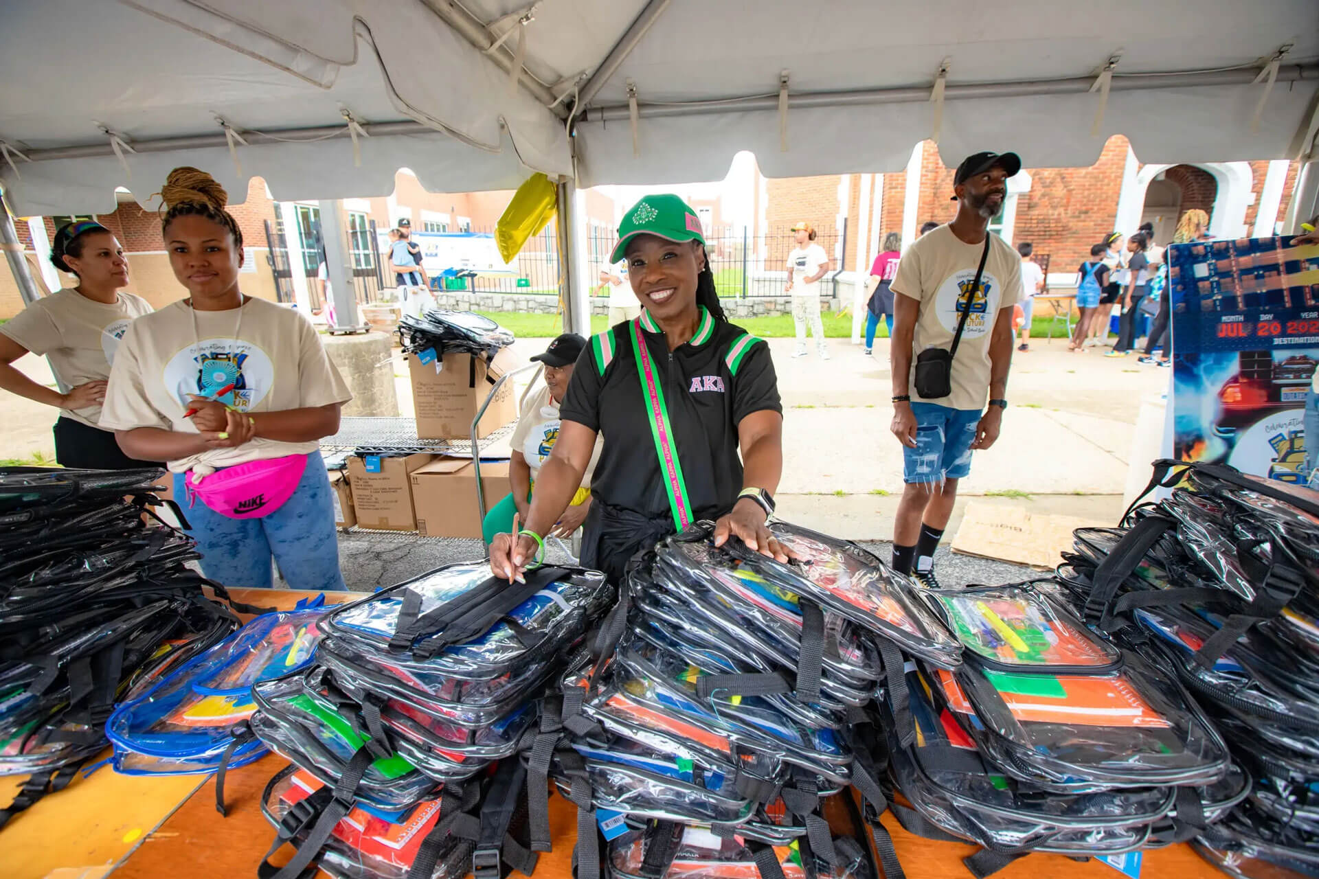 event attendees enjoy Columbia Residential's 10th annual Back to School Bash