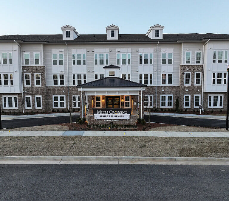 Front exterior of Miles Crossing Senior Residences in Columbus, GA