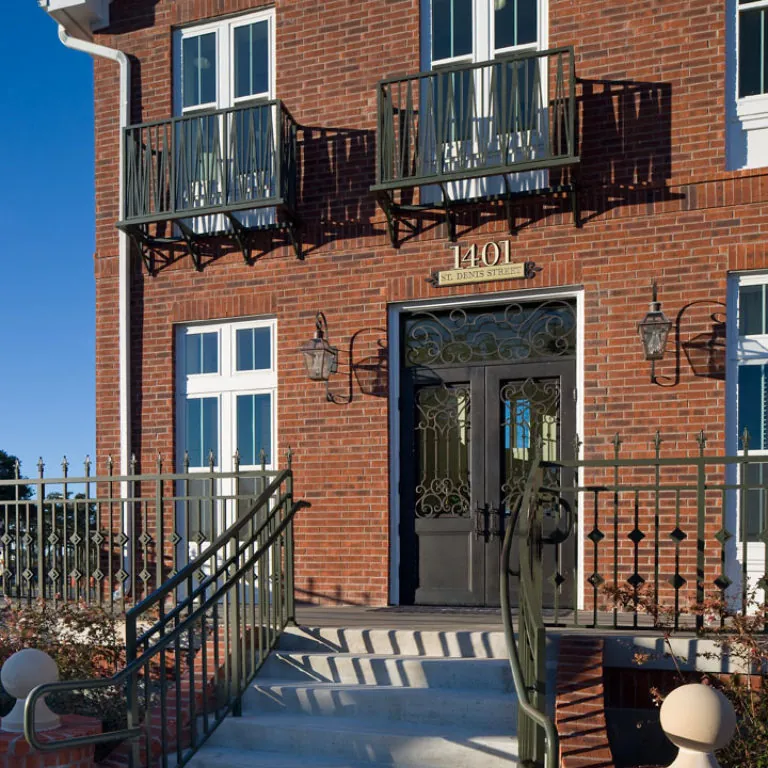 The leasing office entrance at Columbia Parc at the Bayou District - New Orleans, LA