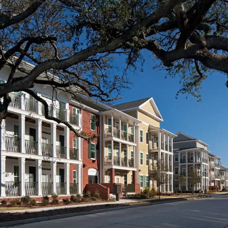 Three story residence building at Columbia Parc at the Bayou District - New Orleans, LA