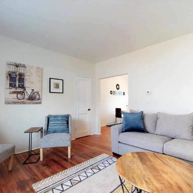 living room at Capitol View Manor apartments in Atlanta GA